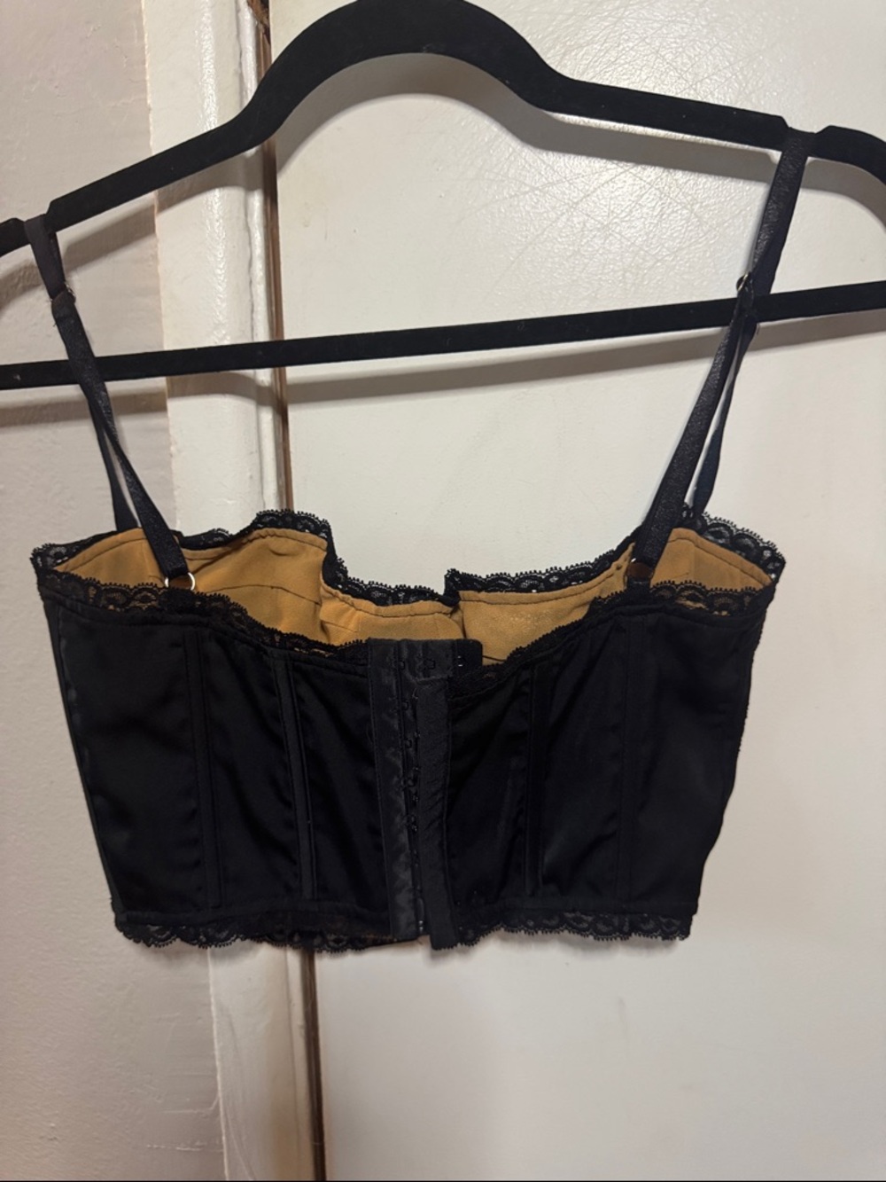 Black Lace Corset Crop Top - Picture 2 of 3